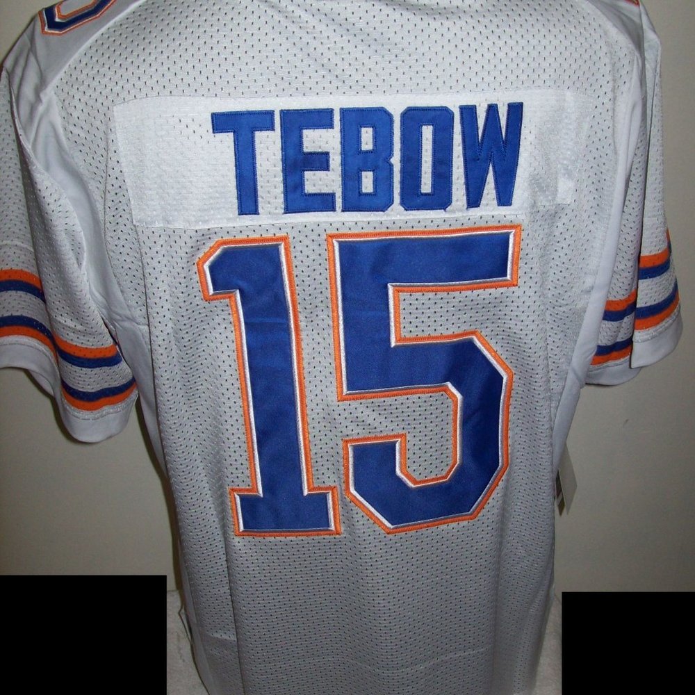 FLORIDA GATORS #15 TEBOW Sewn Jersey WHITE